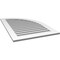Ekena Millwork Quarter Round Top Right Surface Mount PVC Gable Vent w/ 3-1/2"W x 1"P Standard Frame, 28"W x 42"H GVPQR28X4201SF - alternate 2